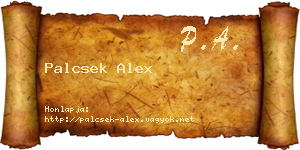 Palcsek Alex névjegykártya